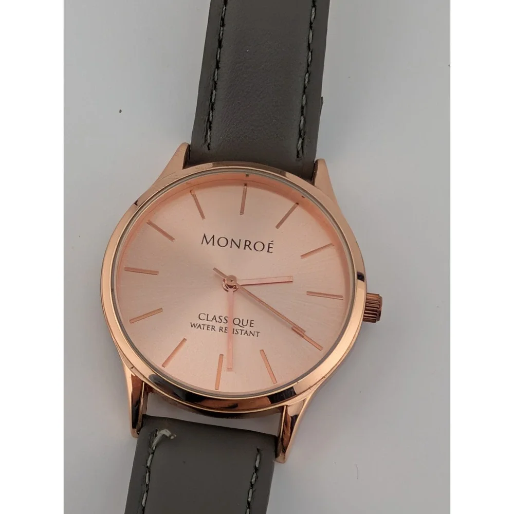 MONROE By Moestro Classique Collection Watch Genuine Leather‎ Band- New Battery